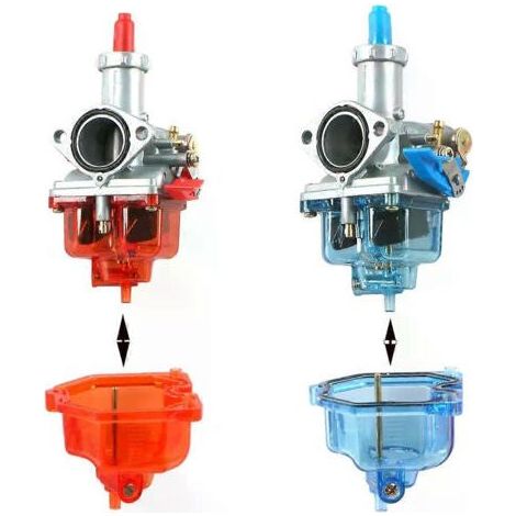 Cuve à flotteur transparente à fond transparent pour carburateur de moto, compatible avec les modèles TMX125, 150, 200, PZ27 et CG125 (chambre de remplissage de 26 à 32 mm). (1/5)
