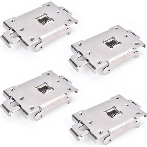 4 Pièces Clip de Retenue du Relais Statique, Robuste et Durable, Offre un Maintien Stable, Avec Vis de Fixation, Convient pour Adaptateur de Rail DIN 35 mm, pour le Montage de Relais (taille moyenne) (1/5)