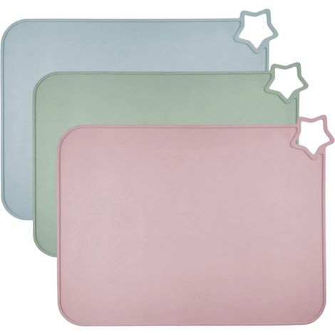 Manteles individuales de silicona para niños, antideslizantes y reutilizables, portátiles y resistentes al calor, manteles individuales para bebés, manteles individuales de silicona resistentes a las (1/5)