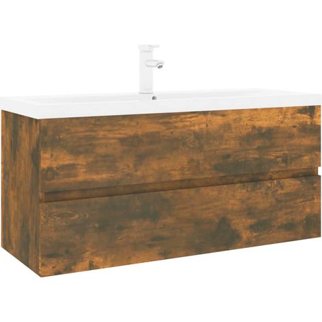 Maison Exclusive - Waschbeckenschrank mit Einbaubecken Räuchereic