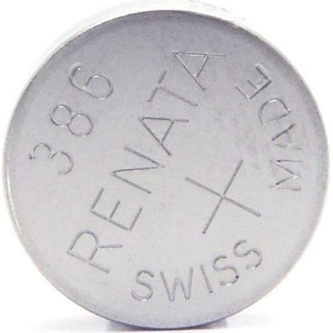 Renata / Swatch Group - Pile bouton oxyde argent 386 RENATA 1.55V 130mAh (1/5)