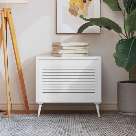 vidaXL Porte d'armoire à persiennes blanc 39,5x59,4 cm pin massif (1/5)
