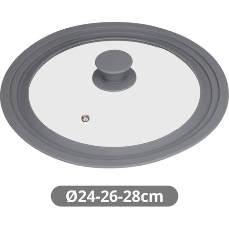 Couvercle universel en silicone pour casseroles et poêles de 24, 26 et 28 cm (1/5)
