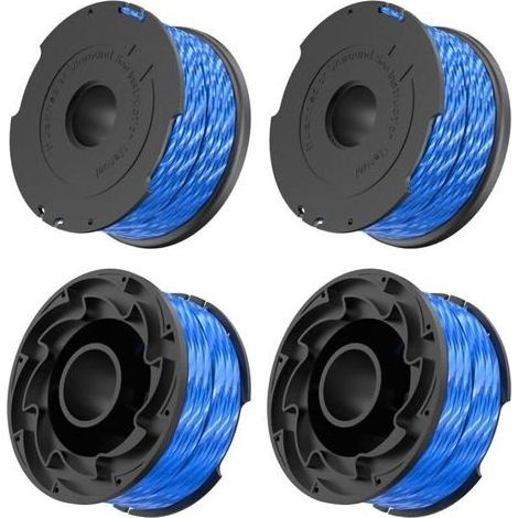 Black and Decker A6441 Lot de 4 bobines de fil pour débroussailleuse GL315 GL350 GL650 GL652 GL655 GL660 GL680 Diamètre 1,65 mm Longueur 12,2 m (1/5)