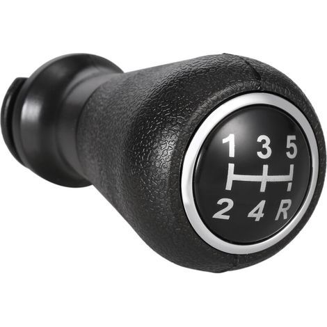 Tête de Bouton de Décalage à 5 Vitesses en Plastique Caoutchouc Noir pour Peugeot 106 206 306 406 207 307 407 408 508 605 607 807 (1/5)
