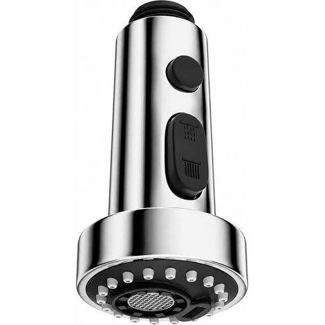 Douchette extractible G1/2 pour robinet mitigeur rétractable, 3 jets, pivotante à 360°, universelle (1/3)