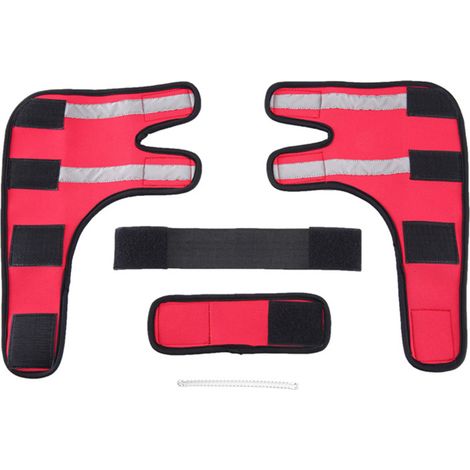 Filiyano-Attelle de compression pour patte avant de chien offrant un soutien supplémentaire au jarret, réglable, rouge, trois générations, S (1/5)