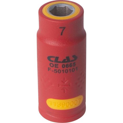 Douille isolée 1/4" 7mm - OE 0665 - CLAS Equipements