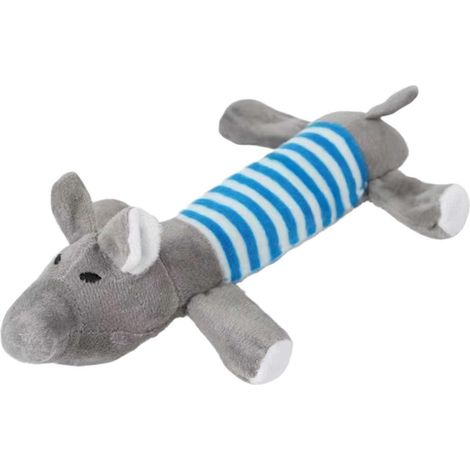 Striped Peluche Animal Jouet pour chien – sonore et Tug of War – pour chien dentition nettoyage lutte contre l'ennui avec Pig/Elephant/Duck design – B (1/5)