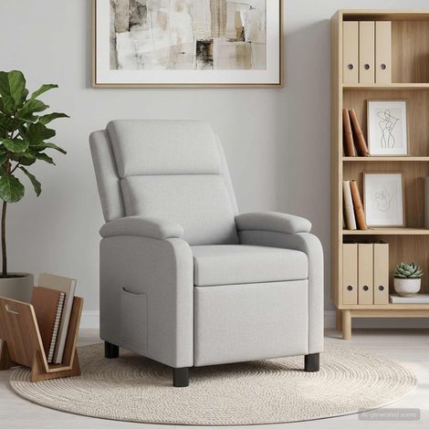 vidaXL Fauteuil inclinable Gris nuage Tissu (1/5)