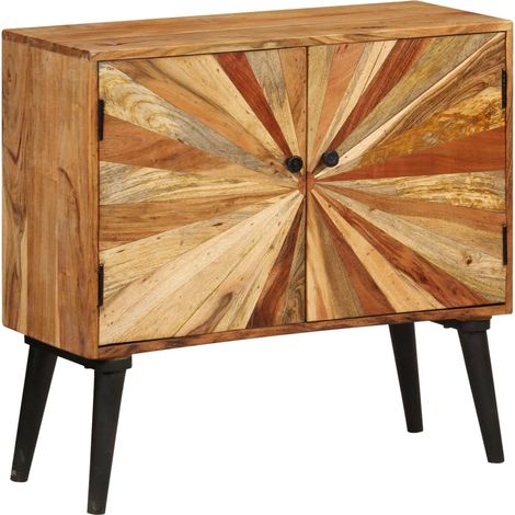 vidaXL Credenza in Legno Massello di Mango 85x30x75 cm (1/5)