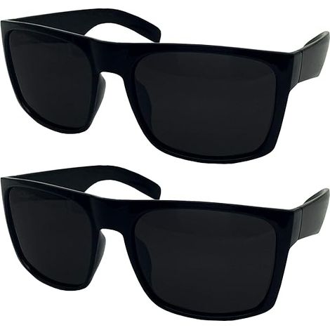 Lot de 2 lunettes de soleil polarisées XL pour hommes à monture large - Convient aux grandes têtes (1/5)