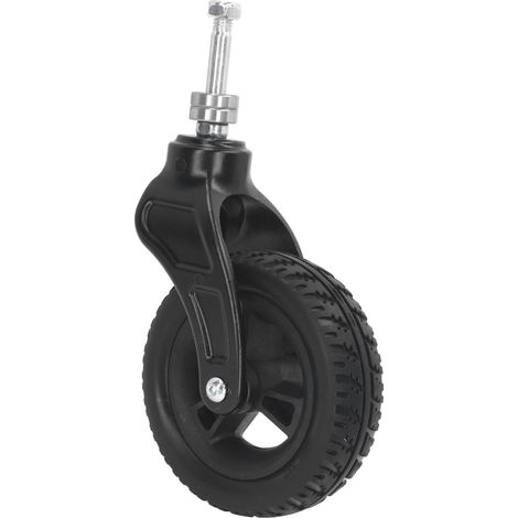 Decdeal Pneu universel pour fauteuil roulant de 6 pouces, moyeu en PU, acier PVC, roulement solide, roulette avant