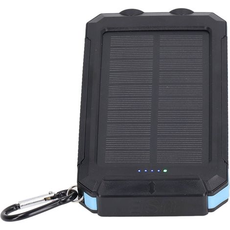 Power Bank Solaire 20000mAh Charge Rapide Etanche IP66 3 Modes Lumière pour Randonnée Vélo Voyage