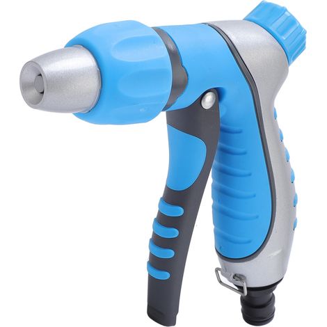 Pistolet arrosage tuyau jardin haute pression 3 modes jet brumisateur nettoyage voiture terrasse chien ABS zinc chrome 285g avec raccord (1/5)