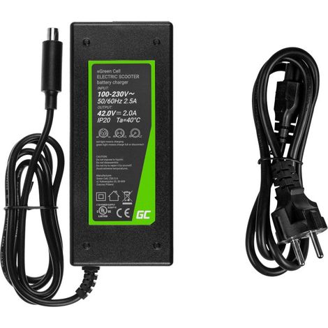 Caricabatterie green cell per xiaomi mija m365 ecc 42 v 2 a - nero