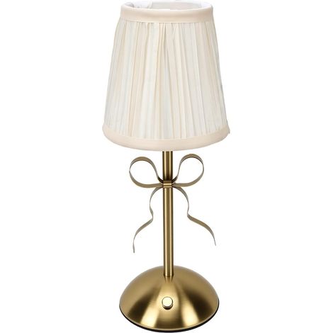 Lampe de Table à Abat-jour en Tissu, LED Forme D'arc sans Fil (1/5)