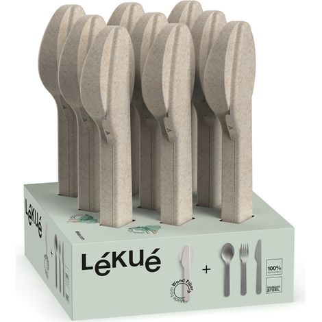 Lekue - Couverts Inox To Go avec étui (1/2)