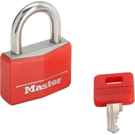 Candado de aluminio con llave, MASTERLOCK, 40 mm de largo MASTER LOCK (1/5)