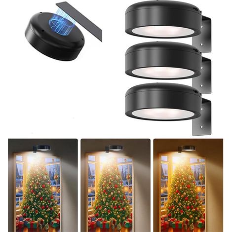 Set di 3 luci da parete nere per quadri, alimentate a batteria, con telecomando e timer, 3 colori dimmerabili, faretti wireless per esposizione di opere d'arte, cornici e ritratti. (1/2)