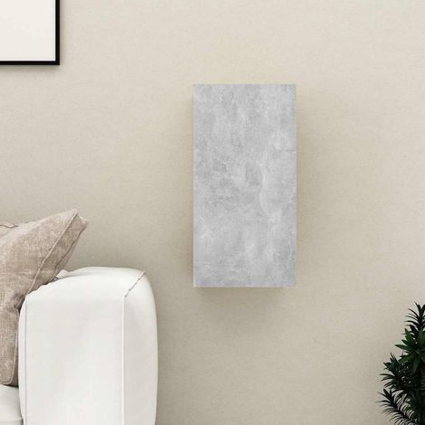Meuble TV-Banc TV-Meuble Télé Gris béton 30,5x30x60 cm Bois d’ingénierie 671862 (1/5)