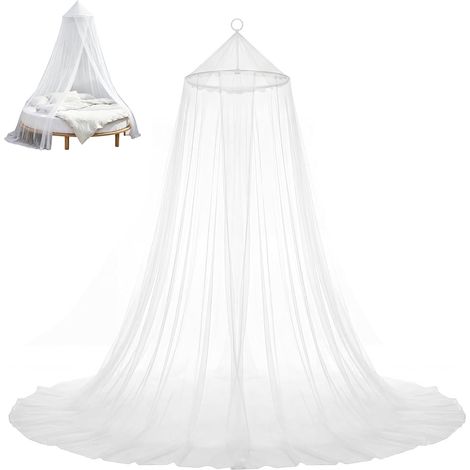 Moustiquaire lit baldaquin : tissu doux, protection 360°, 60x250 cm (1/5)