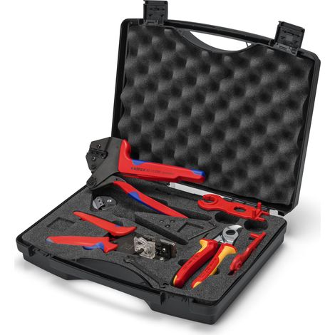 KNIPEX 97 91 04 V02 Maleta de herramientas para sistemas fotovoltaicos para conectores para cables solares MC4® (Multi-Contact) 7 piezas (1/4)