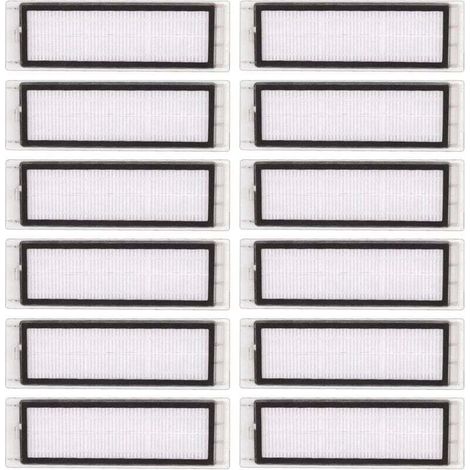 (Pack de 12) filtres HEPA compatibles avec Roborock S6 Pure S6 E4 S4 Max S6 MaxV S5 S5 Max S4 E2 E3 E5 E20 E25 E35 S50 S65 (1/4)