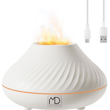 Difusor de aceites esenciales, aromaterapia, humidificador de aire, lámpara de fuego (1/5)