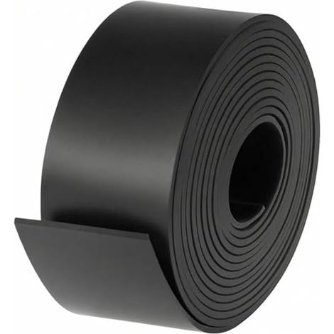 Bande de Caoutchouc Néoprène 50mm x 3mm x 3 mètres - Plaque de Caoutchouc Solide pour Joints, Réduction Vibrations & Bricolage (1/4)