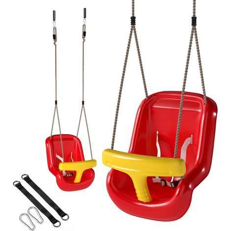 AIYAPLAY Altalena per Bambini da Giardino 9-36 Mesi Arancio