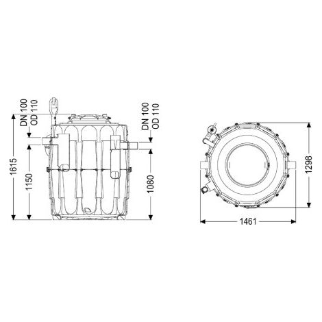 KESSEL 93004.00/D1-R Séparateur de graisses EasyClean Modular