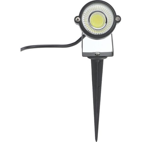 Lampe de jardin LED COB 5W en aluminium, câble de 1 m, étanche IP65, éclairage paysager extérieur pour jardin et cour, 85-265V, prise UE (avec cache oblique), lumière froide (1/5)