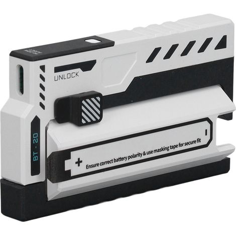 Caricabatterie portatile 2 in 1/Batteria esterna con batteria al litio 20700 sostituibile e custodia di ricarica (bianco) (1/5)