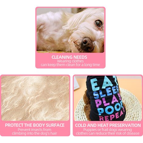 T-shirt pour chien, vêtements de printemps et d'été, vêtements imprimés pour animaux de compagnie, chiots (1/5)
