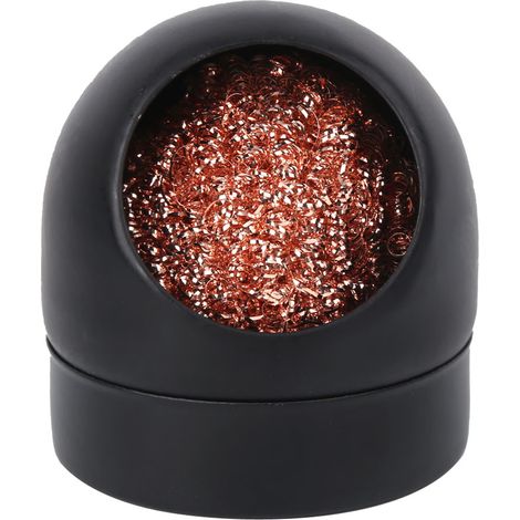 Outil industriel noir pour nettoyer les pannes de fer à souder : boules de nettoyage à récurer (1/5)