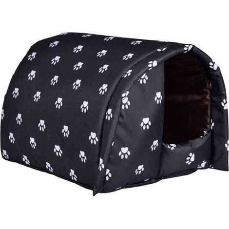 Lablanc – Wasserdichtes Katzenhaus für draußen – Warmes Oxford-Gewebe – Faltbar und leicht zu reinigen – 54 x 42 x 36 cm – Für Katzen und kleine Hunde (1/5)