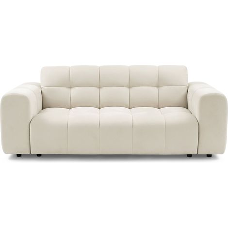 Selsey Boloon - Sofa 3-Sitzer, Samt Creme, 210 cm (1/4)