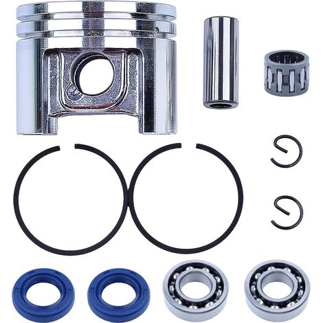 38mm Piston Pin Ring Circlip Kit for Stihl MS180 018 MS 180 Chainsaw w/Crank Bearings Oil Seal Needle Bearing Replacement 9638 003 1581, 1130 030 2004, 9503 003 0311 Part (1/5)