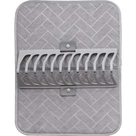 Faltbare Abflussmatte, superabsorbierend, platzsparendes Design, Grau 1 Stück, 45x35cm (1/2)