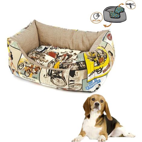 Fuss dog cuccia per cane sfoderabile e lavabile fifties cm 95xh30 made in italy