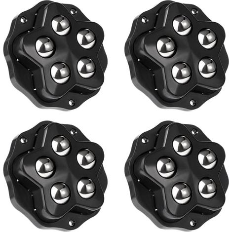 Juego de 4 ruedas giratorias universales de 360° para muebles con 5 bolas de acero para accesorios de mesa adhesivos
