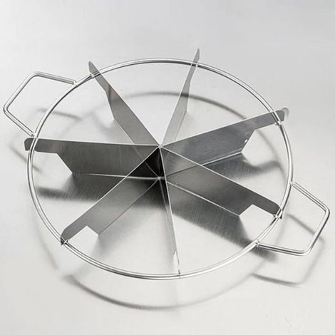 1 Coupe-gâteau, Acier inoxydable, Diviseur de portions, 6 à 8 parts, Pour gâteau, pizza, fromage (1/5)