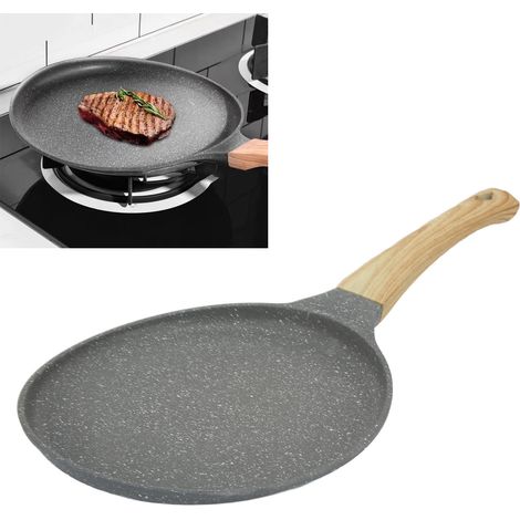 Flache Bratpfanne, gleichmäßiges Garen, antihaftbeschichtet, mit Griff, 20 cm / 7,87 Zoll (1/5)