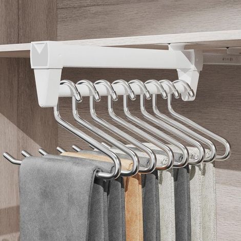 (41cm) Porte Pantalon Coulissant,Tringle Coulissante Penderie 25 61 cm,Penderie Coulissante Idéal pour Les Petits Les Placards et Les Zones de Rangement,Gain de Place(Hangers Non Inclus) (1/5)