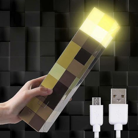 Lampe torche murale lumineuse - Lampe de nuit à piles et USB - Lampe torche portable ou murale 2025 (1/5)