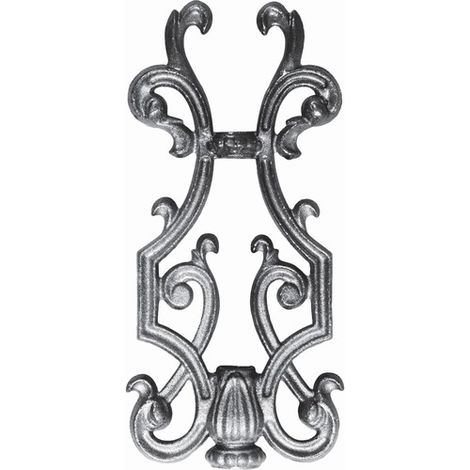 Frise en fonte pour appui de fenêtre ou garde-corps - Hauteur 285mm largeur 130mm - Double face - À souder - DECO FER FORGE