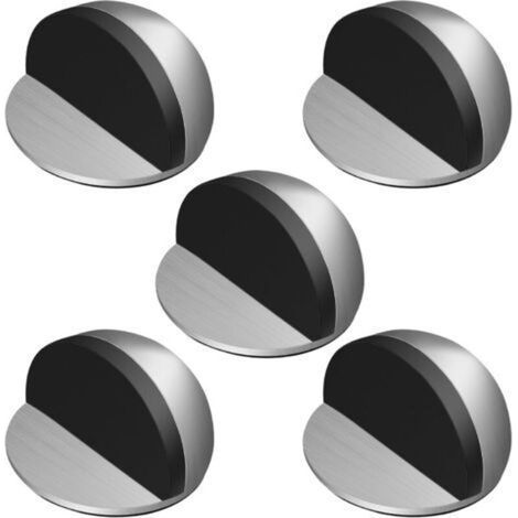 5-teiliges Türstopper-Set, selbstklebende Türstopper aus Edelstahl, Türstopper mit Gummipuffern, selbstklebende Türstopper für alle Hartböden, zum Schutz Ihrer Türen und Wände (1/5)