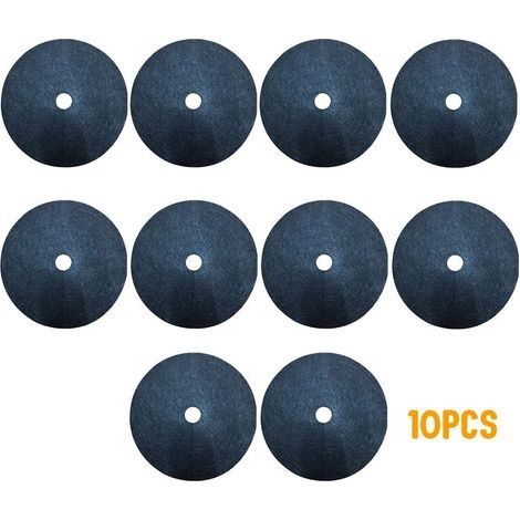 Lot de 10 tapis de paillage non tissés pour arbres -Anneau de paillage pour arbr e herbes - Protection contre les mauvaises herbes - 52cm (1/5)