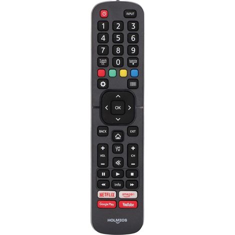 HOLMIOS Mando universal para Hisense Smart TV (2xLR03/AAA no incluidas) color negro (1/5)